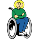 download Girl In Wheelchair clipart image with 0 hue color