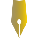 download Fountain Pen Tip Golden clipart image with 0 hue color