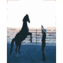 download Horsemanship clipart image with 180 hue color