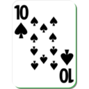 download White Deck 10 Of Spades clipart image with 90 hue color