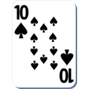 download White Deck 10 Of Spades clipart image with 180 hue color