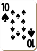 White Deck 10 Of Spades