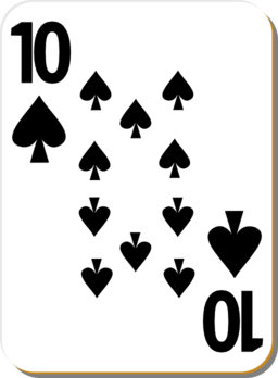 White Deck 10 Of Spades