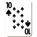 download White Deck 10 Of Spades clipart image with 0 hue color