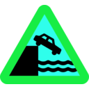 download Dont Drive Over A Cliff Into The Ocean clipart image with 135 hue color