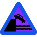 download Dont Drive Over A Cliff Into The Ocean clipart image with 225 hue color