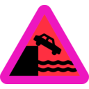 download Dont Drive Over A Cliff Into The Ocean clipart image with 315 hue color