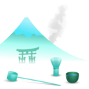 download Japanese Tea Scene clipart image with 135 hue color