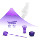 download Japanese Tea Scene clipart image with 225 hue color