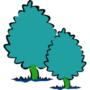 download Small Trees Bushes clipart image with 90 hue color