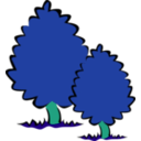download Small Trees Bushes clipart image with 135 hue color