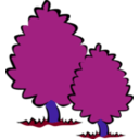 download Small Trees Bushes clipart image with 225 hue color