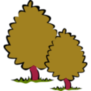 download Small Trees Bushes clipart image with 315 hue color