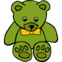 download Simple Teddy Bear With Bowtie clipart image with 45 hue color