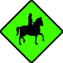download Caution Horse Rider clipart image with 45 hue color