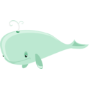 download Cartoon Whale clipart image with 315 hue color