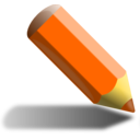 download Orange Pencil clipart image with 0 hue color