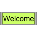 download Digital Display With Welcome Text clipart image with 0 hue color