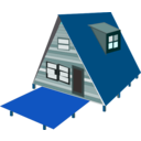 download A Frame House clipart image with 180 hue color