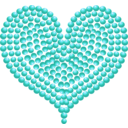 download Red Heart Of Marbles clipart image with 180 hue color