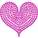 download Red Heart Of Marbles clipart image with 315 hue color
