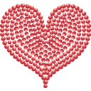 download Red Heart Of Marbles clipart image with 0 hue color
