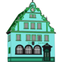 download Town Hall Bad Rodach clipart image with 135 hue color