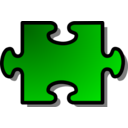 download Green Jigsaw Piece 02 clipart image with 0 hue color