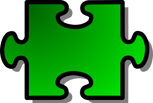 Green Jigsaw Piece 02