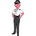 download Woman Police Officer clipart image with 315 hue color
