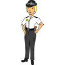 download Woman Police Officer clipart image with 0 hue color