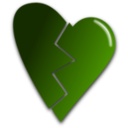 download Broken Heart clipart image with 90 hue color