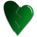 download Broken Heart clipart image with 135 hue color