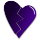 download Broken Heart clipart image with 270 hue color