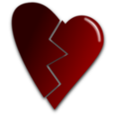 download Broken Heart clipart image with 0 hue color