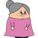 download Old Lady clipart image with 0 hue color