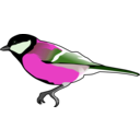 download Great Tit clipart image with 270 hue color