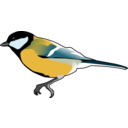 download Great Tit clipart image with 0 hue color