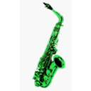 download Saxophone clipart image with 90 hue color