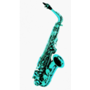download Saxophone clipart image with 135 hue color