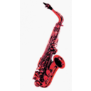 download Saxophone clipart image with 315 hue color