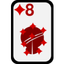 download Eight Of Diamonds clipart image with 0 hue color
