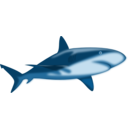 download Shark Shaded clipart image with 0 hue color