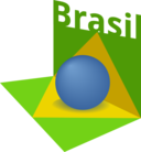 Brazil Flag Art 3d