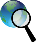 Earth And Magnify Glass