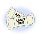 download Tickets clipart image with 225 hue color