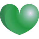 download Blue Heart clipart image with 270 hue color