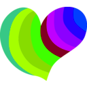 download Hippie Heart clipart image with 225 hue color