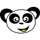 download Happy Panda Face clipart image with 135 hue color