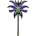download Purple Flower clipart image with 0 hue color